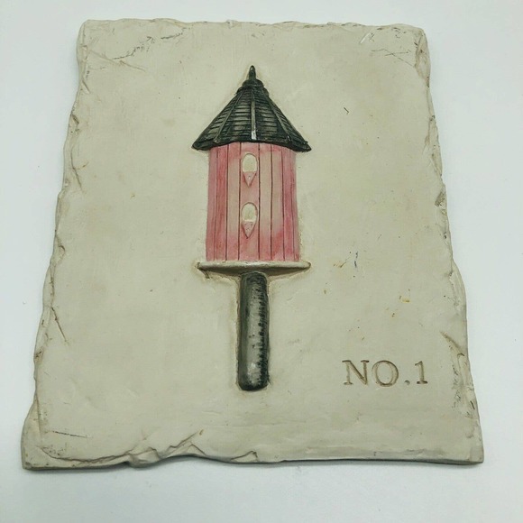 Hen Feathers 3-D Bird Houses 6x5” Cast Resin Plaques -Set Of 3- Wall Decor A1 - Picture 3 of 7